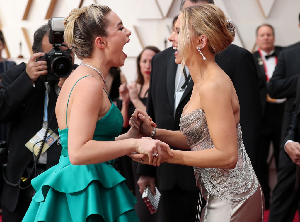 ScarJo and Florence Pugh Had the Cutest Moment at the 2020 Oscars - E